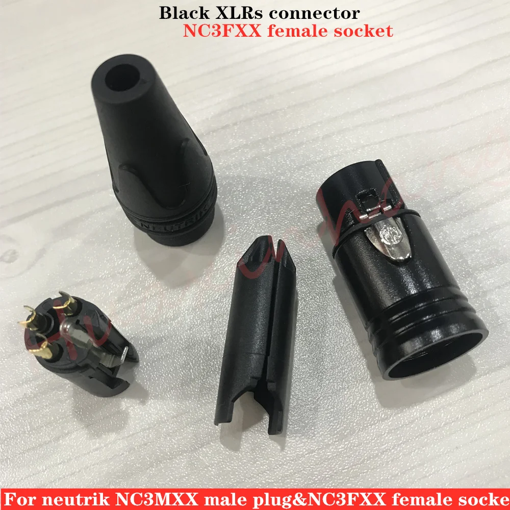 20 шт./лот XLR кабельный разъем для NEUTRIK разъем 10 шт. NC3MXX и 10 шт. NC3FXX мужской и femelle3PIN XLR черный разъем