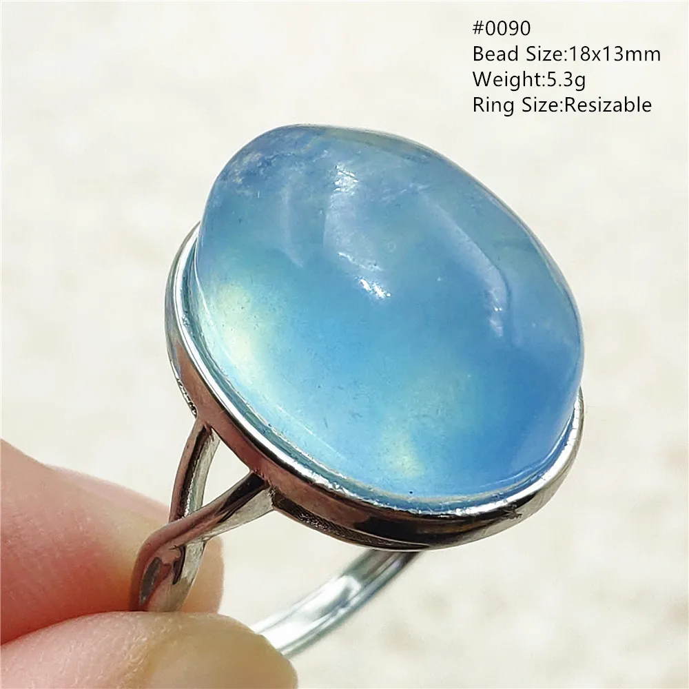 jewellery shop near me Genuine Natural Blue Aquamarine Clear Oval Ring Adjustable Crystal Size 925 Silver Aquamarine Ring Gemstone AAAAA nose pin