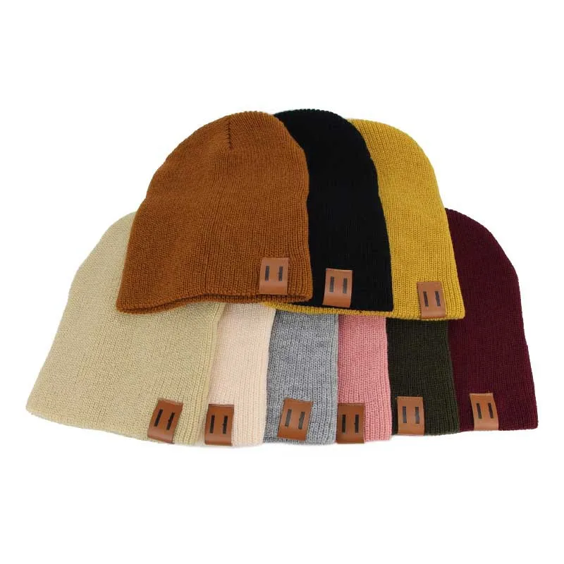 

Вязаная Детская Шапка-бини, шапка для новорожденных, для мальчиков и девочек, теплая детская шапка для девочек на осень и зиму, Детская Шапка-бини