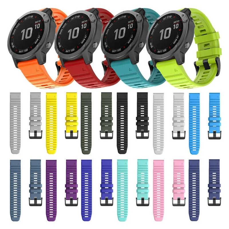 Ремешок для часов JKER 26 22 мм Garmin Fenix 6X 6 Pro силиконовый ремешок легко помещается ДЛЯ