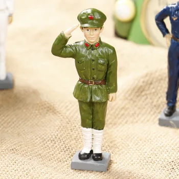 

1 Piece Chinese Soldier Statue Figurines Navy Army Air Force Red Army Man Miniature Resin Craft Souvenir Home Decor XMWRY04