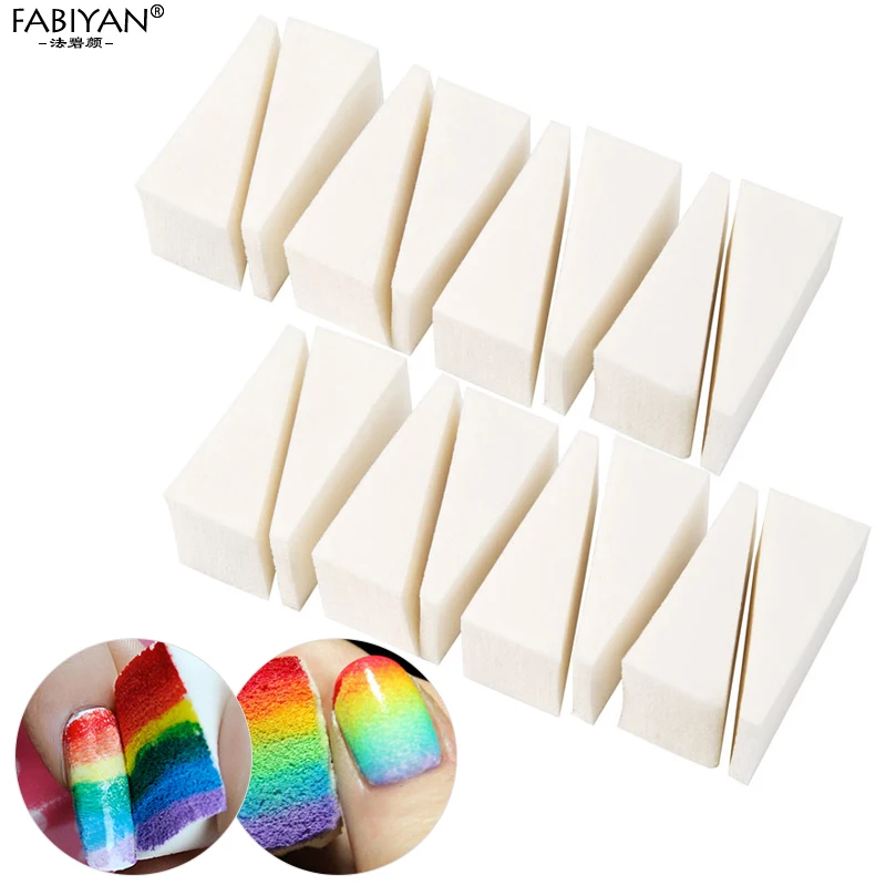 

16Pcs Nail Art Transfer Sponge Soft Triangle Gradient Coloring Stamping Stamper Painting Image Stamp Foam DIY Polish Gel UV Tool