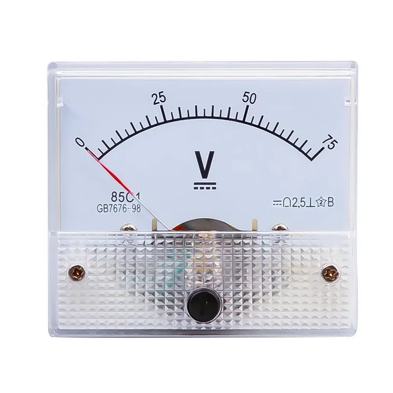 Пластиковый аналоговый указатель Volmeter, измеритель напряжения, панель 5 в 10 в 15 в 20 в 30 в 50 в 75 в 100 В 200 в 300 в 500 В, Механический датчик высокой точности