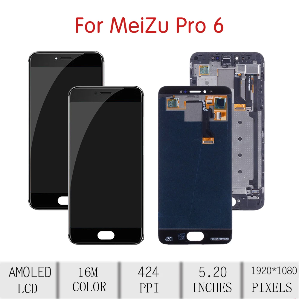 5 2 &quotоригинал для MEIZU Pro 6 LCD кодирующий преобразователь сенсорного экрана в сборе