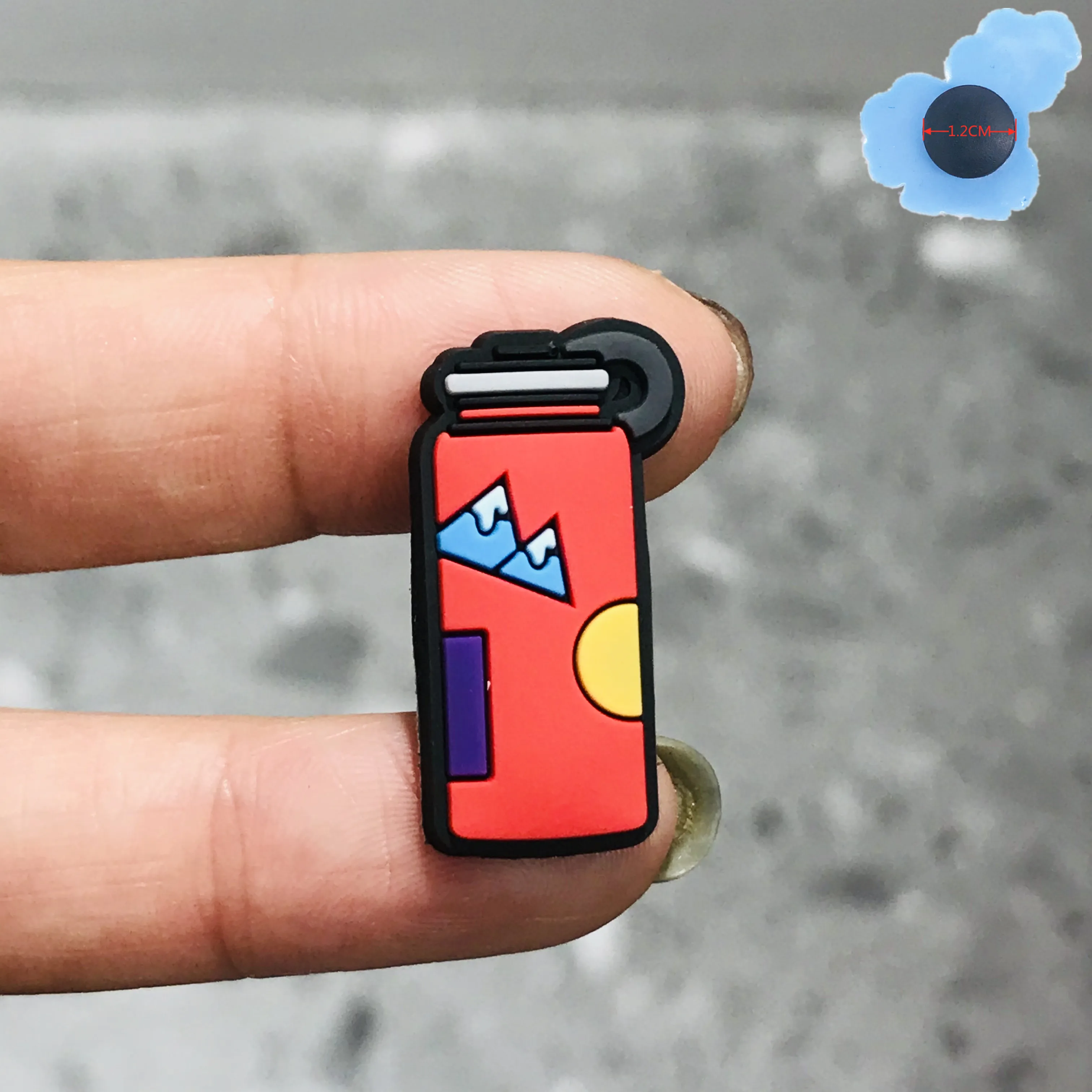 1Pcs Camp Mountain Bottle PVC Charms Shoe Accessories Garden Shoe Decoration for Clog Buckle Kid\'s X-mas Gift