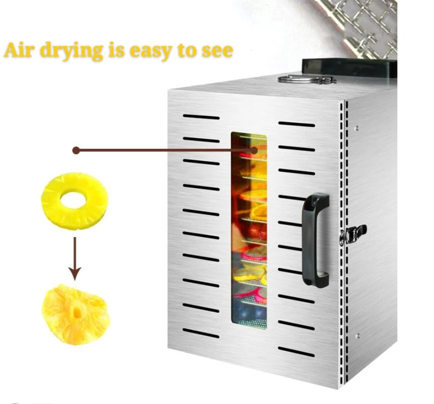 Fruit And Vegetable Dryer Dried Fruit Machine Air Dryer 12-storey High Capacity Control Touch Screen Timing Temperature Food