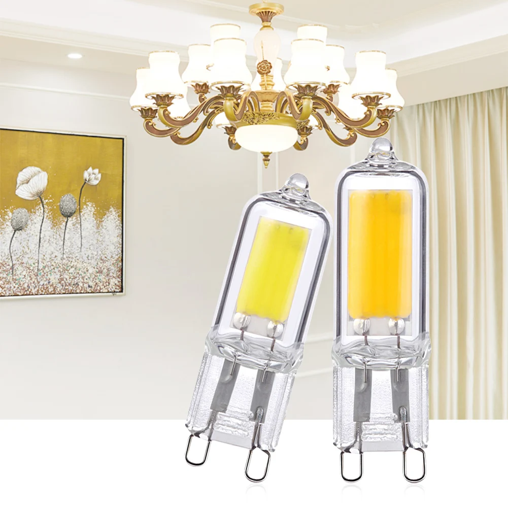 

G9 LED Mini Lamp Light Bulbs 3W 5W AC 220V Angle Glass Home Chandelier COB Home G9 LED Bulb 220V Spotlight replace Halogen Lamps