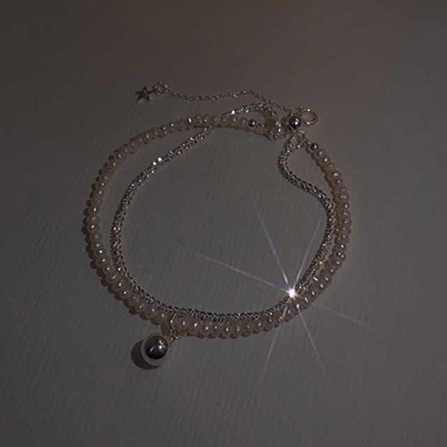Simple Multilayer Pearl Bracelet for Women Ins Temperament Sweet Pendant Bracelets Jewelry Girls Party Gift Dropshipping