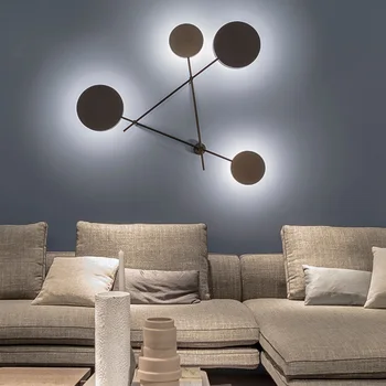 

Nordic sitting room wall lamp, contemporary and contracted personality circular corridor LED designer bedroom wall lamp