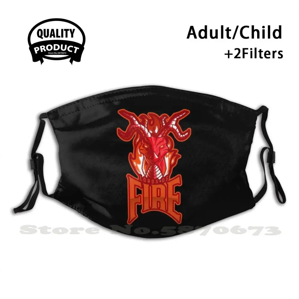 

Lords Of Fire Funny Cool Cloth Mask Fire Lords Flames