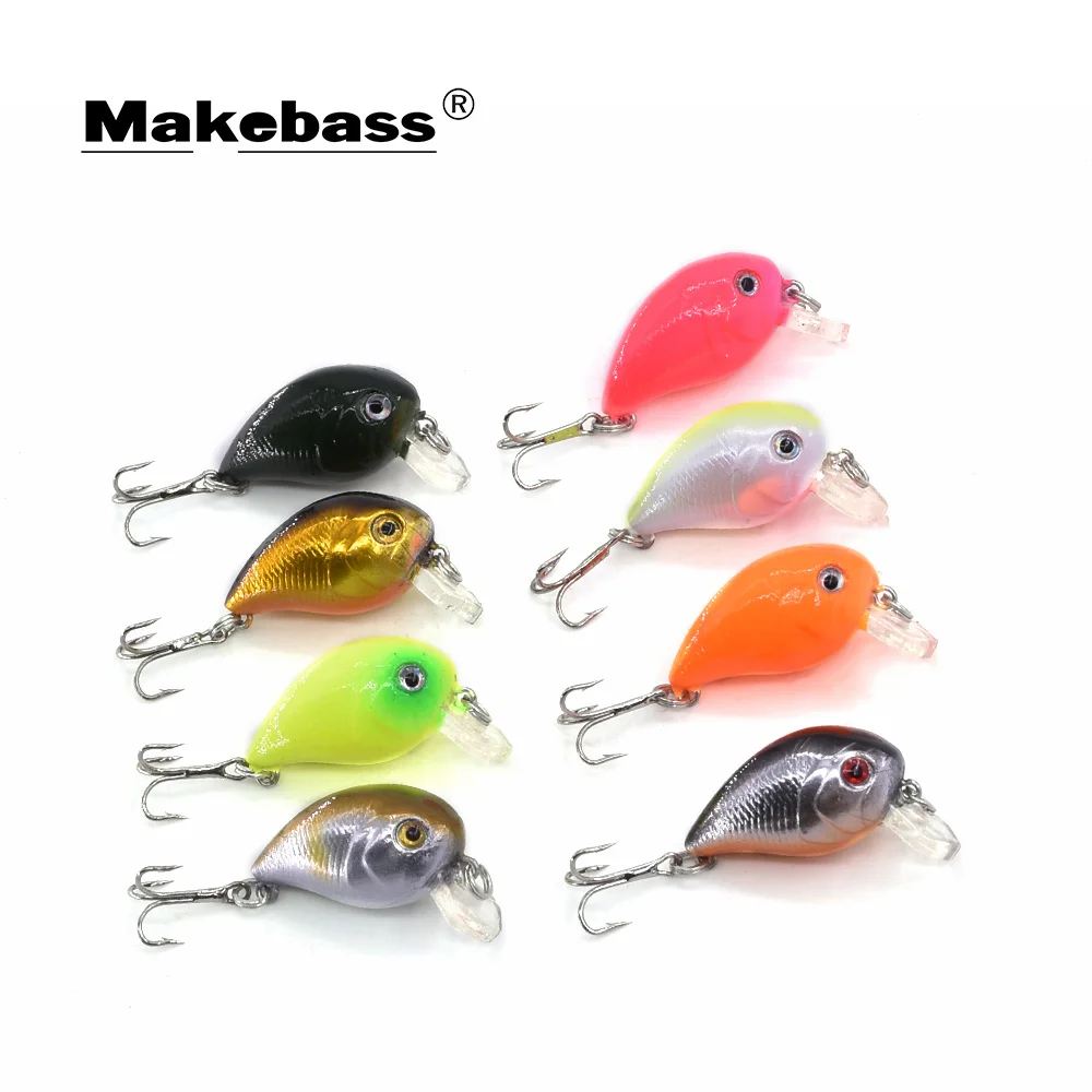 MAKEBASS 8 шт./лот мини приманки для рыбалки набор Topwater микро жесткие рыболовные