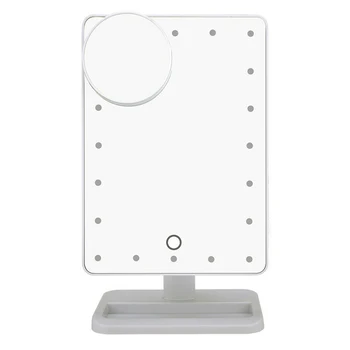 

10x Magnifier Illuminating Vanity Bluetooth Audio LED Makeup Mirror Travel Gifts Gift Battery Operated Desktop Bright Clear