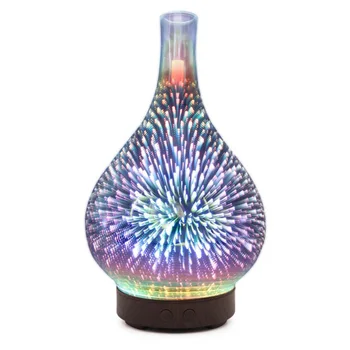 

3D Glass Firework Colorful LED Aromatherapy Essential Oil Diffuser Humidifier