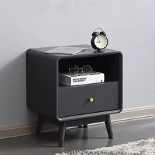 Тумбочка из цельного дерева, прикроватная тумбочка в скандинавском стиле, простая современная прикроватная тумбочка, шкаф для хранения, мебель для спальни