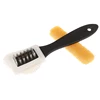 2pcs/set Leather Stain Cleaner Suede Shoe Brush 3 Side Cleaning Brush Rubber Eraser Black S Shaped Shoes Cleaner Boot Shoe 2
