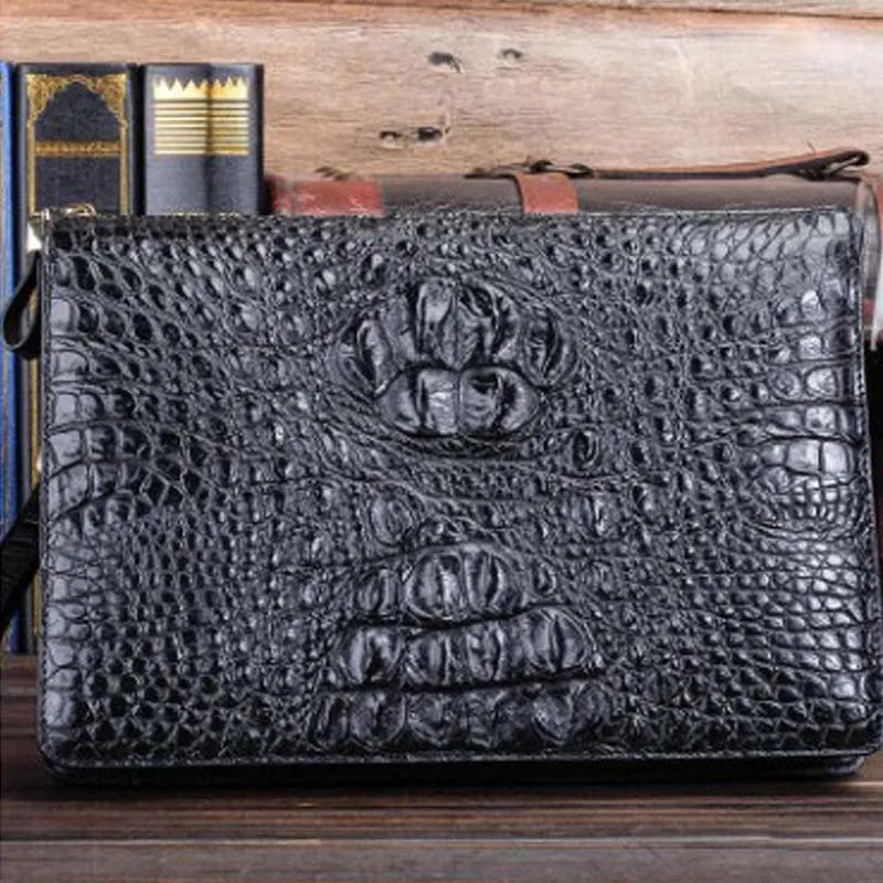 Ourui nieuwe selling krokodil mannelijke Hand tas zwart Me clutch bag mannen krokodil lederen tas Ourui nieuwe selling krokodil mannelijke Hand tas zwart Me clutch bag mannen krokodil lederen tas