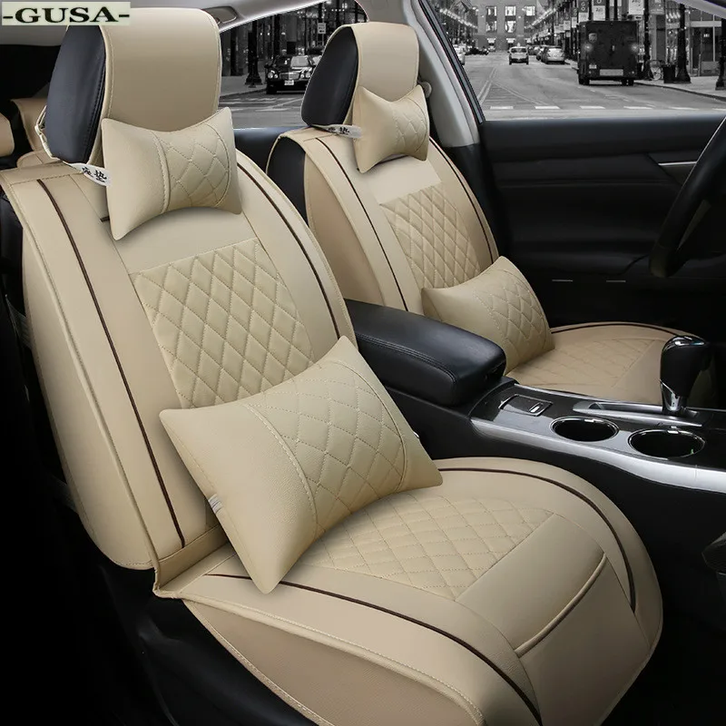 

Full Set Car Seat Covers Universal Fit Car Seat Protectors High Quality Auto Car Interior Accessories Beige For Lada Largus