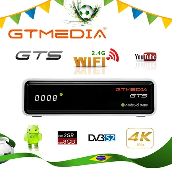 

GTMEDIA GTS Satellite Receiver DVB-S2 Android 6.0 Bluetooth Youtube Netflix 4K Smart Media TV Box For Your Family TV