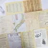 Yoofun Junk Journal Retro Map Material Paper DIY Scrapbooking Journal Collage Album Diary Decoration Large Size Background Paper 5