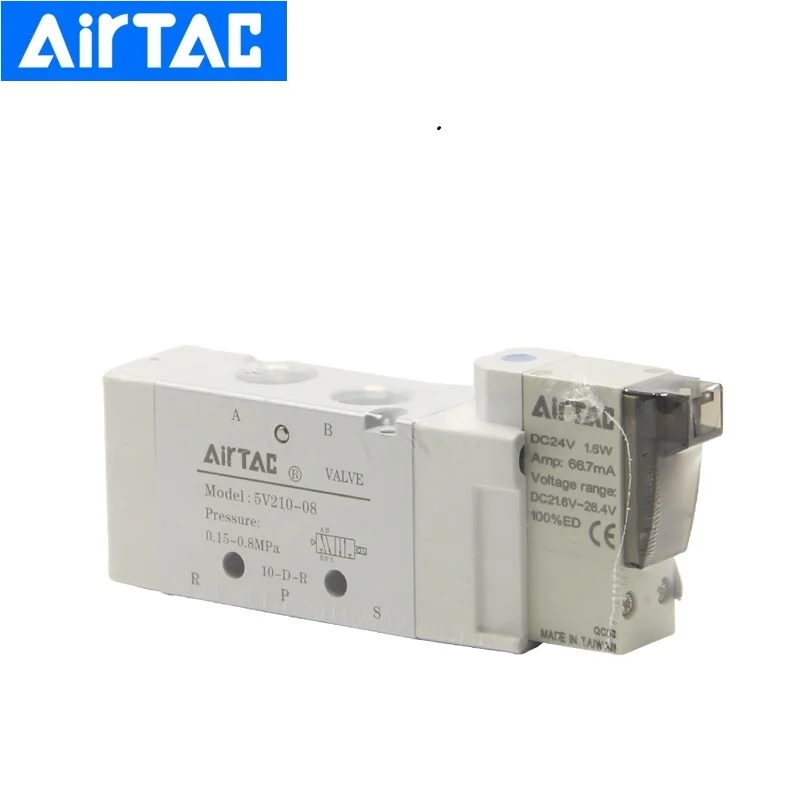 

AirTac 5/2 Way 5/3 Way Manifold solenoid valve With Guid 6HV110 6HV120 6HV130C