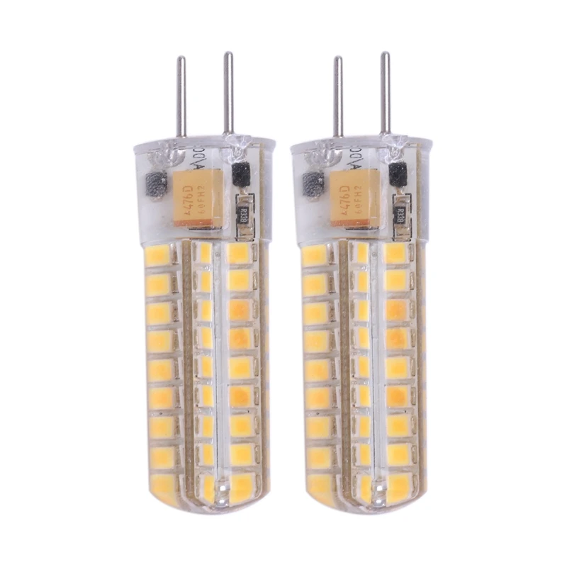 2x6,5 W G4 светодиодный лампы 72 2835 SMD светодиодный 50W эквивалент галогенных ламп 320lm с регулируемой яркостью теплый белый 3000K 360 градусов угол луча силикон