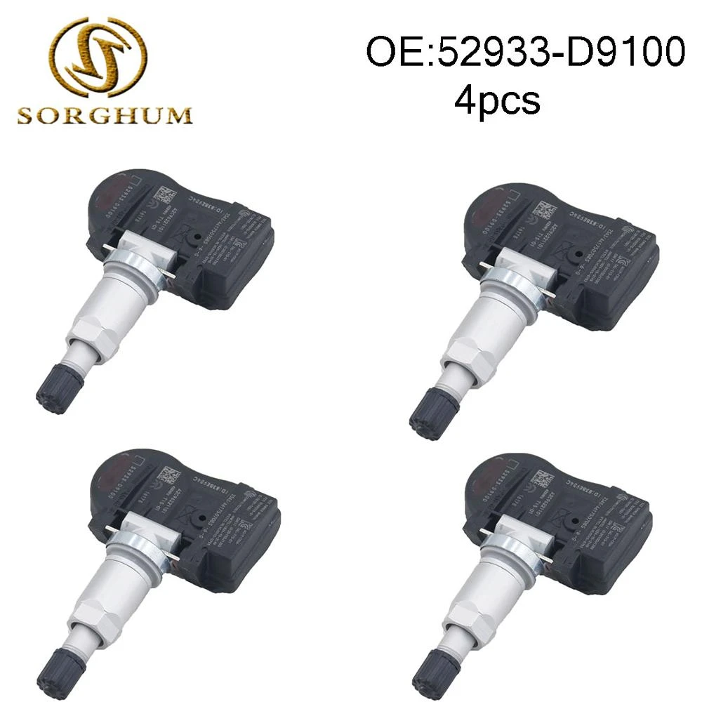 4PCS TPMS Tire Pressure Monitor Sensor FOR Kia Hyundai Santa Fe 52933-D9100 4PCS TPMS Tire Pressure Monitor Sensor FOR Kia Hyundai Santa Fe 52933-D9100