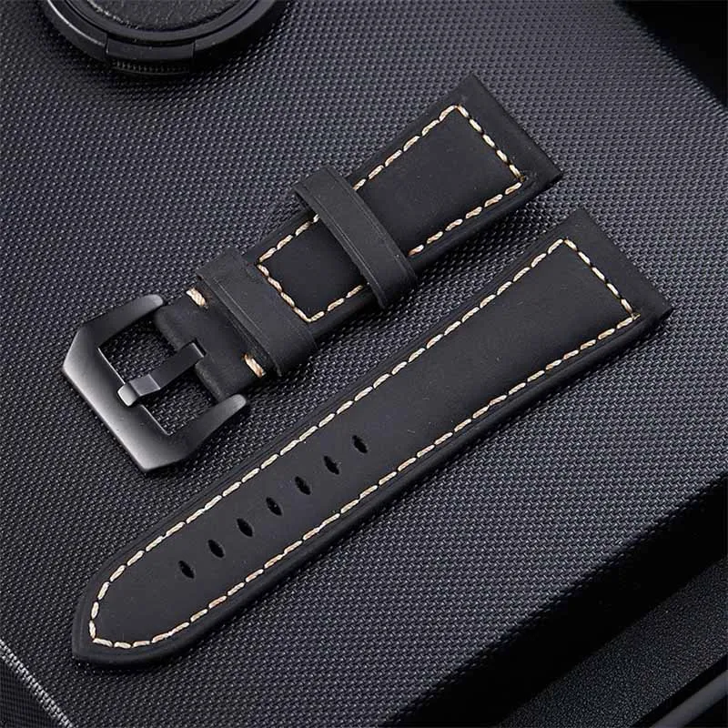 New-Men-Watch-Accessories-Watch-Strap-Watchband-Vintage-Crazy-Horse-Leather-4-Color-Women-20mm-22mm(4)