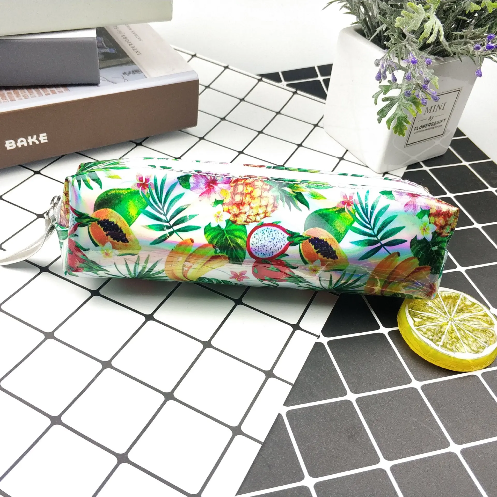 Тёмно-синий Pencilcase школьная юбка-карандаш Единорог поставки карандаш кактус случае Лазерная estuche kawaii materiais escolares cartucheras grandes - Цвет: Тёмно-синий