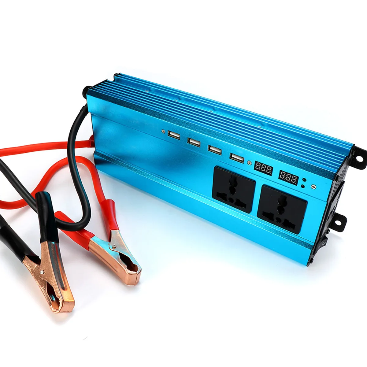 

KROAK Inverter 2500W DC 12V/24V to AC 220V Modified Sine Wave Portable Car Power Inverter Converter Adapter 4 USB 2 LED Display