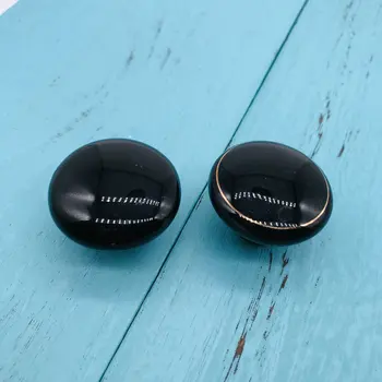 

8Pcs Dresser Knobs, Black Color Cute Drawer Pulls Knobs for Kids' Room Ceramic Door Cabinet Handles