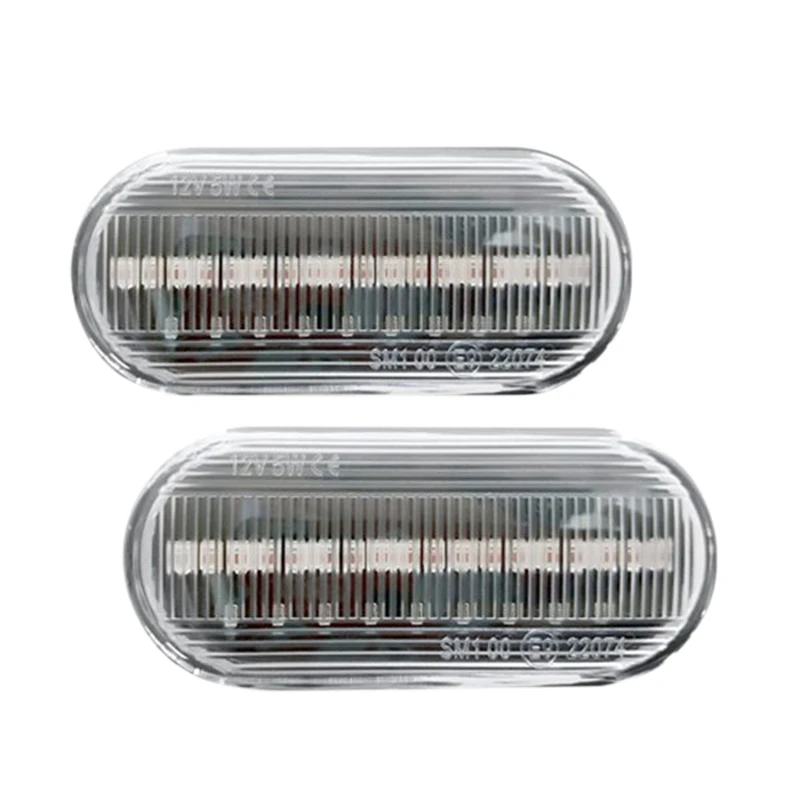 

2Pcs Amber Led Fender Side Marker Turn Signal Lights for Seat Ibiza Leon for Skoda Octavia for Fo rd Focus Mk2 (White)