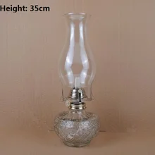 Классическая стеклянная керосиновая лампа, винтажная хлопковая лампа, масляные светильники, декоративные настольные лампы, настольные лампы