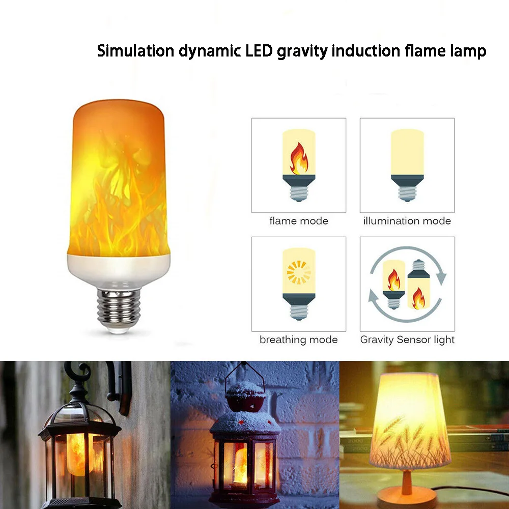 

LED Flame Light Simulation Dynamic Gravity Induction Flame Light Torch Light Bar KTV Home Decoration Flashing Flame Light