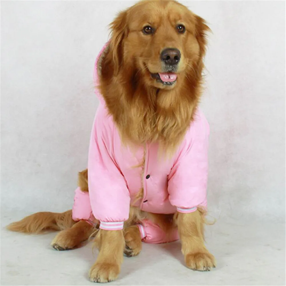 Cartoon Dog Coat Winter Fleece Lined Warm Dog Jacket Winter Christmas Clothes Cold Weather Pink Blue Pet Clothes Honden Kleding