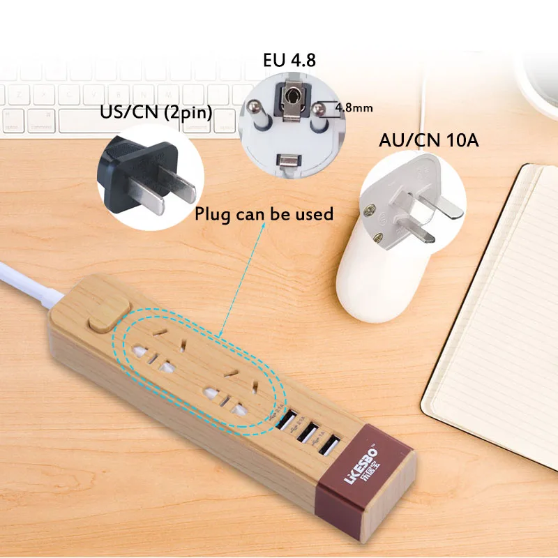 Многофункциональная розетка USB креативный умный переключатель вилка-в бытовой вилка подключения розетка 2AC 3USB