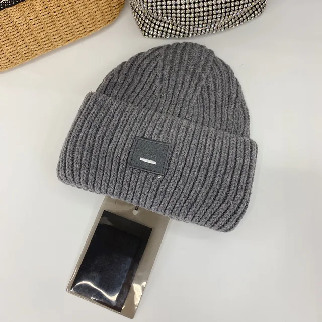 Korea Acne Studios Beanie Square Smiley 