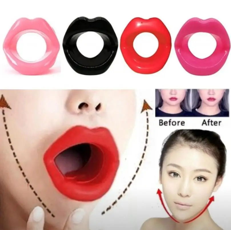 Silicone Rubber Face Lifting Lip Trainer Mouth Muscle Tightener Face Massage Exerciser Anti Wrinkle Lip Exercise Mouthpiece Tool