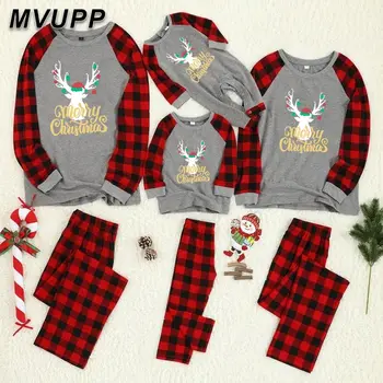 

christmas family pajamas set mother daughter father son romper sleepwear dad mom and me matching outfits mommy baby clothes look