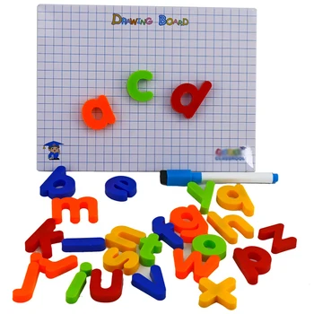 

NEW Colorful Magnetic Teaching Letters Numbers Fridge Early Learning Magnets Alphabet With Pen Drawing Board For Kids 1 Set