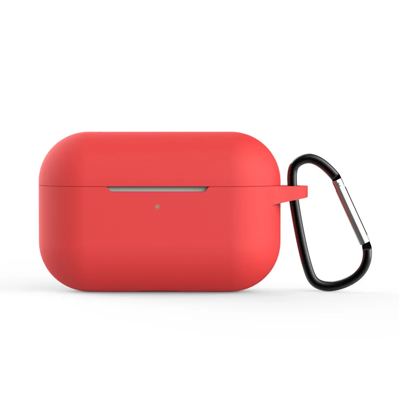 Силиконовый чехол Защитный чехол для Apple Airpods pro TWS Bluetooth наушники Мягкий силиконовый чехол для Airpods защитный чехол s - Цвет: Red