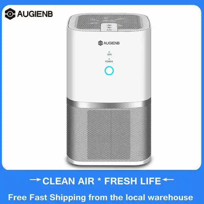 

AUGIENB Air Purifier ionizer True Hepa Filter, Odor Allergies Eliminator for Smokers, Dust, Mold, Formaldehyde Home Pets Cleaner