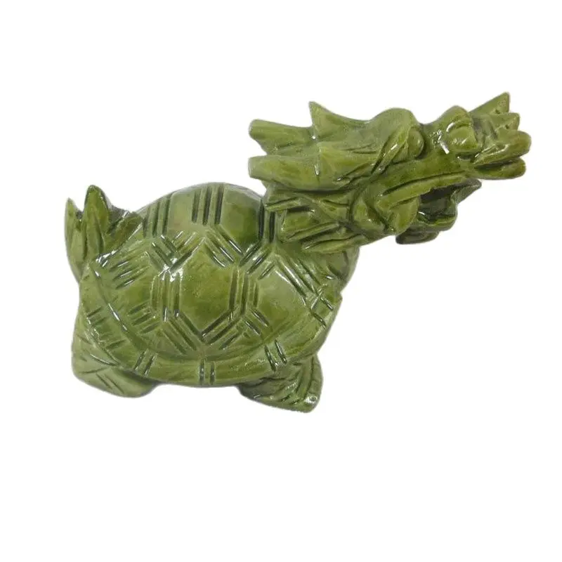 Natural Jade Dragon Turtle Leading South Long Ornaments Home Furnishing Furnishings Meshach Wangcai | Дом и сад