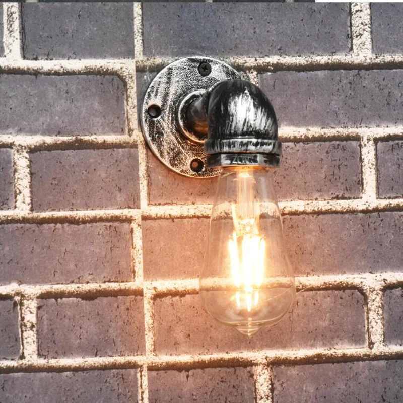 American Retro Loft Light Creative Bar Cafe Restaurant Wall Lamp Aisle Wall Decoration Iron Pipe Industrial Lamp