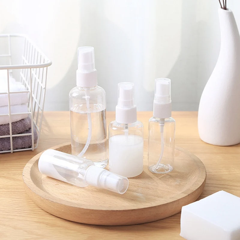 

For 30ml/50ml/100ml Clear Empty Spray Bottle Plastic Refillable Lotion Cosmetic Container Atomizer Spray Bottle Travel 3pcs