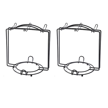 

2pcs Home Hanging Cup Holders, Bold Black Coffee Cup Holders, Plastic Wrought Iron Coffee Cup Holders