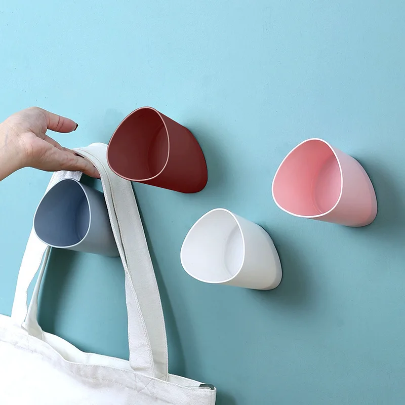 

Nordic Wall Mounted Storage Box Creativity No Punching Plastic Decorative Wall Hanger Multi-Function Large Opening Organization