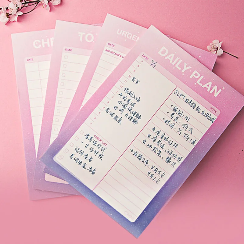 

Cute Sky Series Memo Pad Desk Agenda Planner Notes Pad Check To Do List Daily Planner Office School Stationery