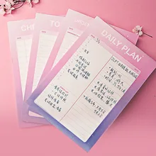 Cute Sky Series Memo Pad Desk Agenda Planner Notes Pad Check To Do List Daily Planner Office School Stationery zakka miditerranean sea wooden desk calendar desktop to do list daily planner book office desk supplies standing school