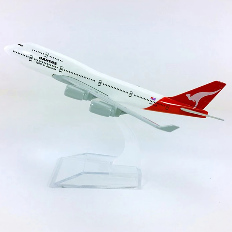 Масштаб 1:400 16 см авиакомпании Qantas Авиапочта авиапочтой Боинг B747 металлическая