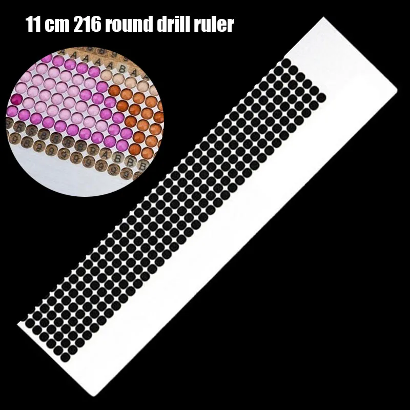 Stainless Steel DIY Drawing Ruler Square Round Drill Diamond Painting Tools DIY 
